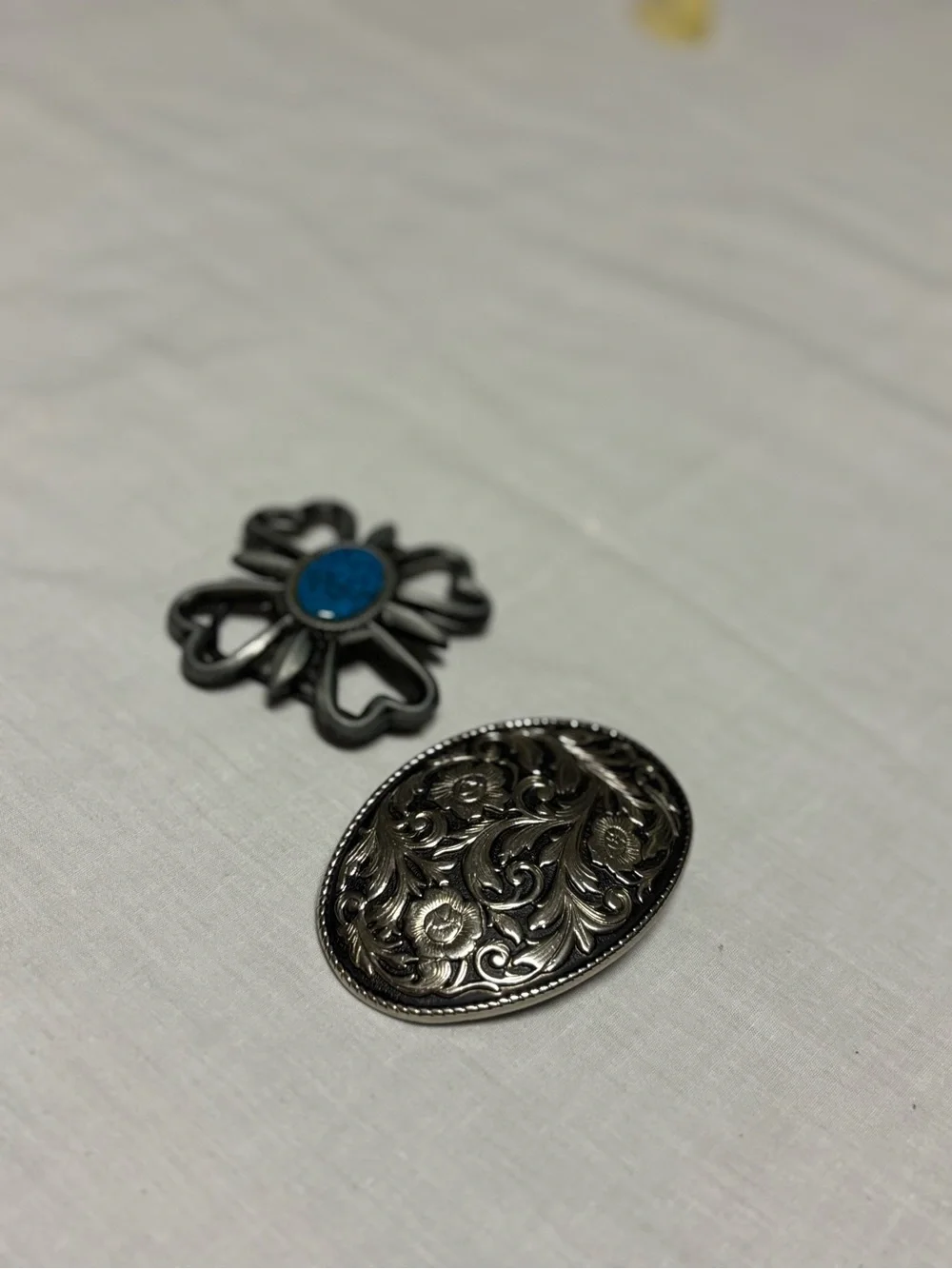 Two Vintage Western Belt Buckles